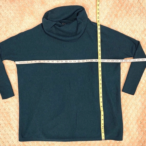 Smartwool Edgewood Merino Wool Poncho Cozy Teal Cowl Neck Sweater Dolman… - Picture 8 of 9